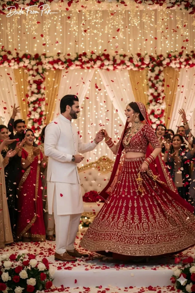 Bride and Groom Wedding Dance AI Portrait