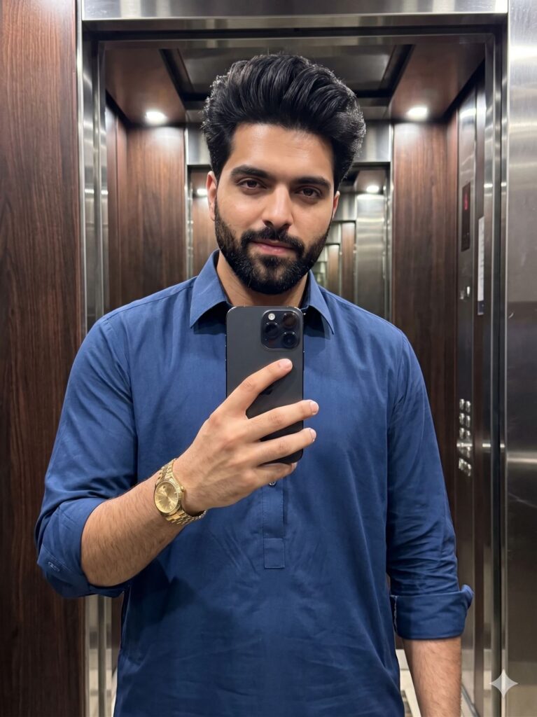 Solo Male Pakistani Elevator Selfie